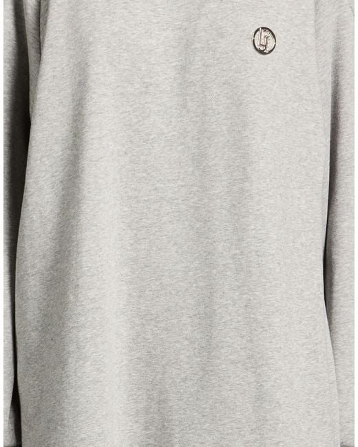 Liu Jo Gray Mini Dress Cotton, Polyester, Elastane