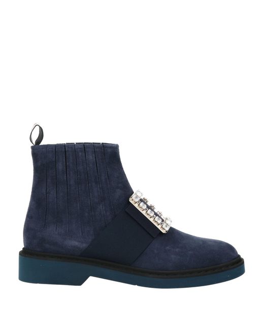 Roger Vivier Blue Ankle Boots