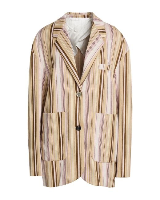 FEDERICO CINA Natural Blazer Polyester