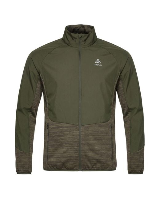 Odlo Green Jacket Polyester, Elastane for men