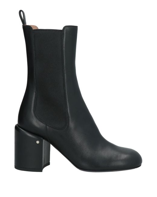 Laurence Dacade Black Ankle Boots Sheepskin, Textile Fibers