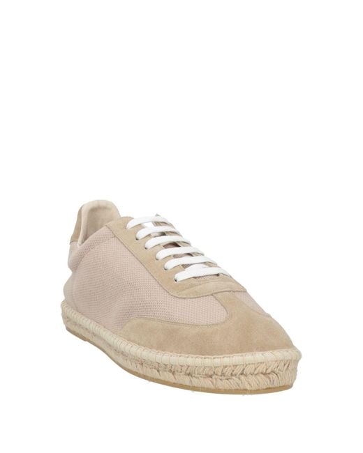 Eleventy Natural Platinum Sneakers Textile Fibers, Leather for men