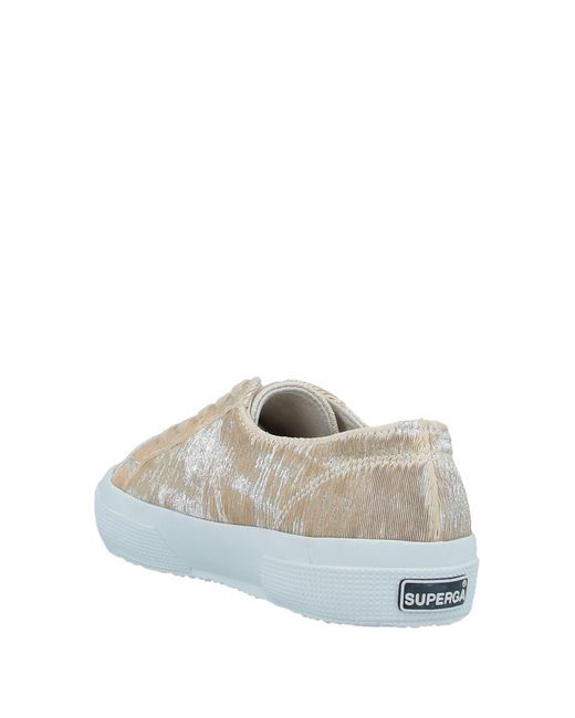 Superga Velvet Sneakers in Light Yellow 