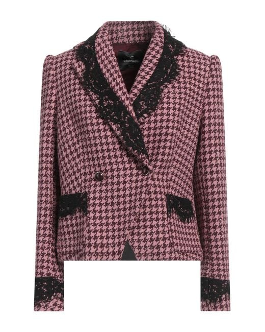 Cristinaeffe Red Plum Blazer Polyester, Wool