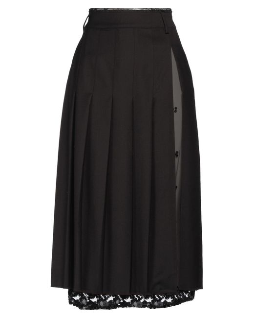16Arlington Black Midi Skirt