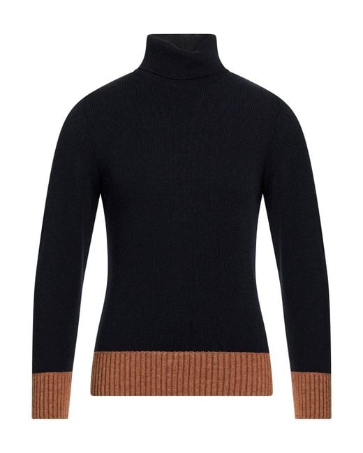 Daniele Alessandrini Blue Turtleneck Wool, Acrylic, Alpaca Wool for men
