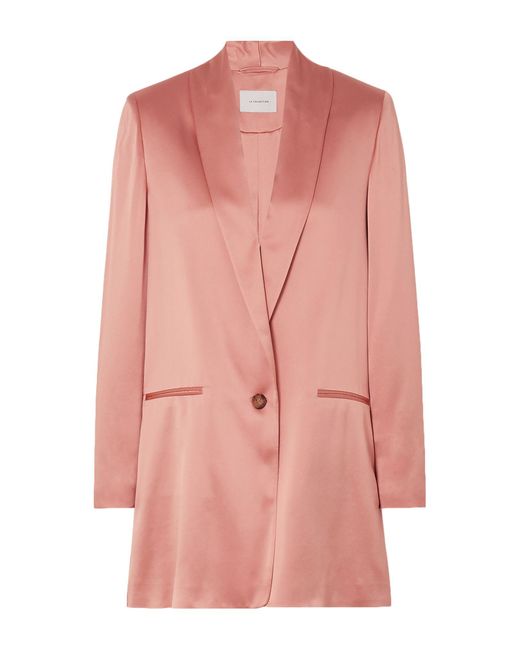 salmon pink suit jacket