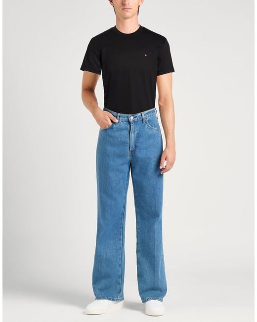 Tommy Hilfiger Black T-Shirt Cotton, Elastolefin for men