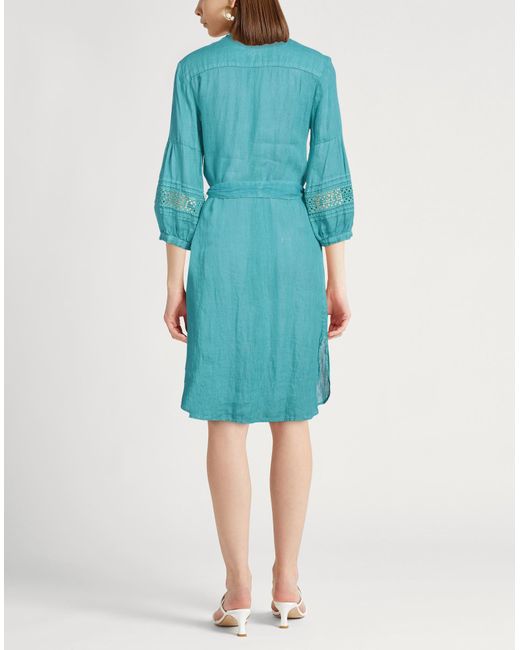 120% Lino Blue Midi-Kleid