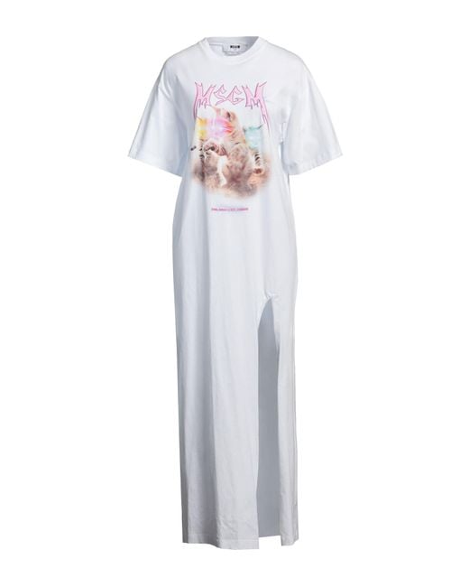 MSGM White Maxi Dress