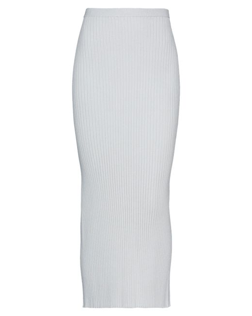 MM6 by Maison Margiela White Light Maxi Skirt Viscose, Polyester