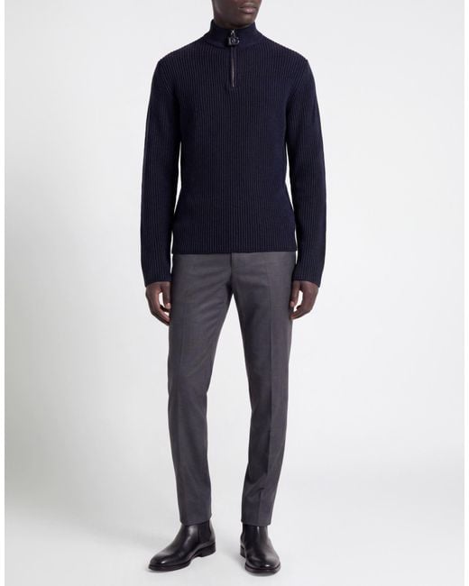 Dolce & Gabbana Blue Turtleneck Virgin Wool for men