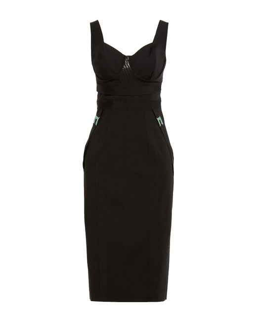 Elisabetta Franchi Black Midi Dress