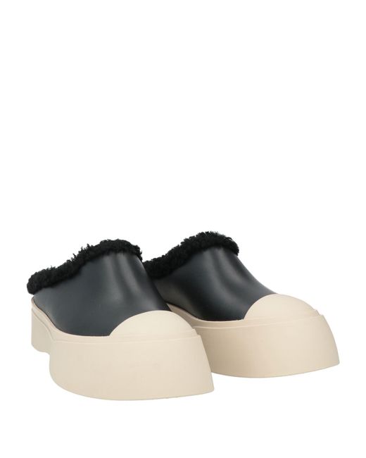 Marni Black Mules & Clogs Calfskin