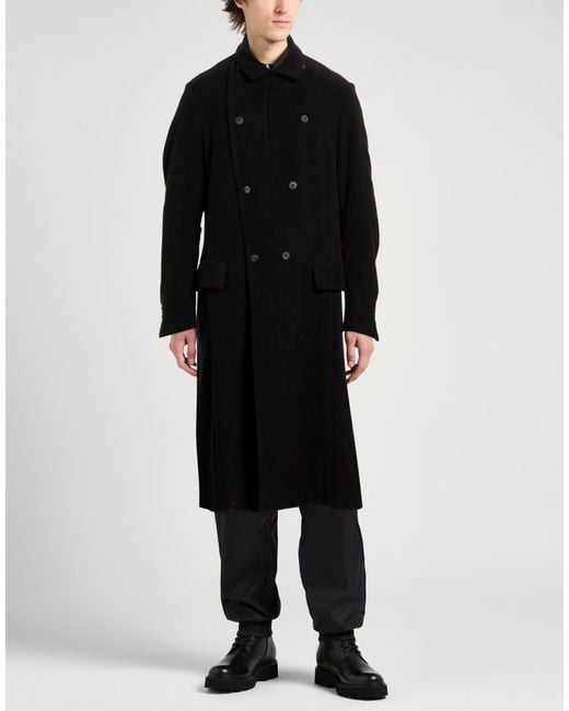Masnada Black Coat Wool, Silk for men