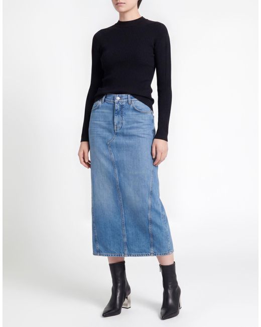 Givenchy Blue Denim Skirt Cotton