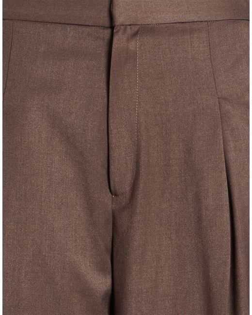 Nineminutes Brown Pants Polyester, Viscose, Elastane
