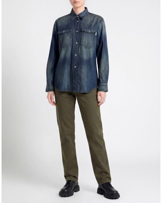 Department 5 Blue Denim Shirt Cotton