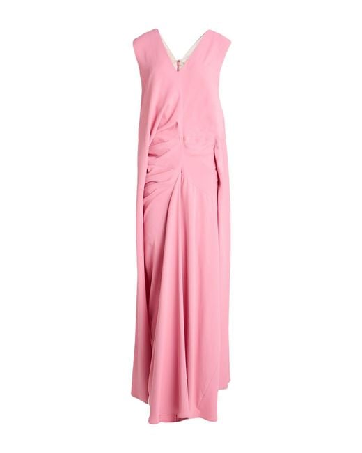 Dries Van Noten Pink Maxi Dress Polyester