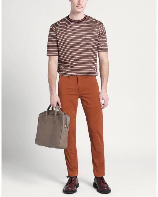 Lyle & Scott Brown Pants Cotton, Elastane for men
