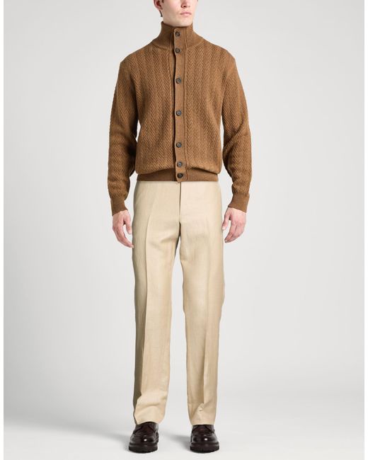 Caruso Natural Pants Wool, Linen for men