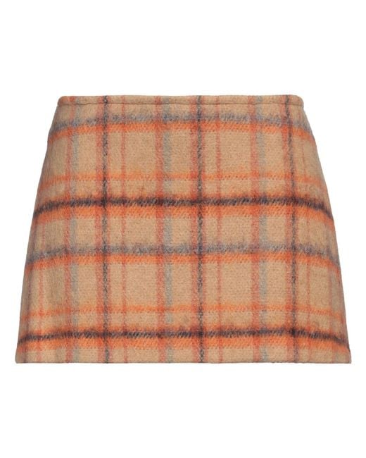 Jucca Brown Camel Mini Skirt Acrylic, Synthetic Fibers, Wool, Alpaca Wool, Virgin Wool