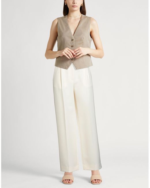 Lardini White Pants Polyester, Elastane