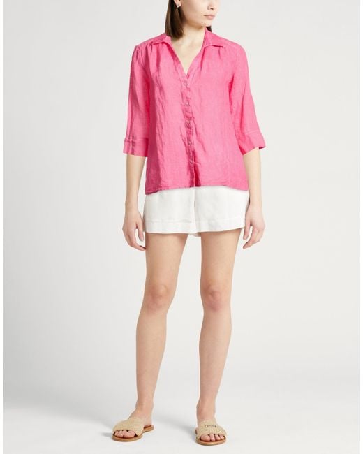 120% Lino Pink Shirts