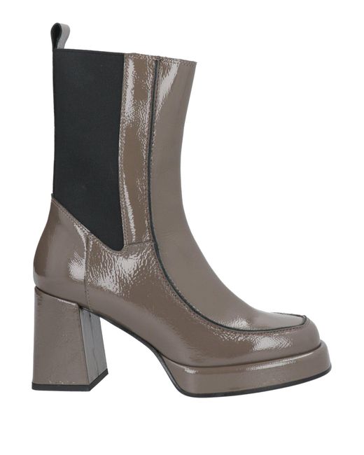 Janet & Janet Gray Ankle Boots Leather