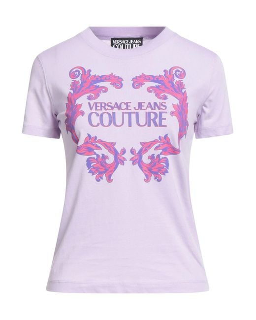 Versace Jeans Couture Purple T-Shirts