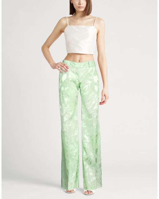 Ermanno Scervino Green Pants Viscose, Silk