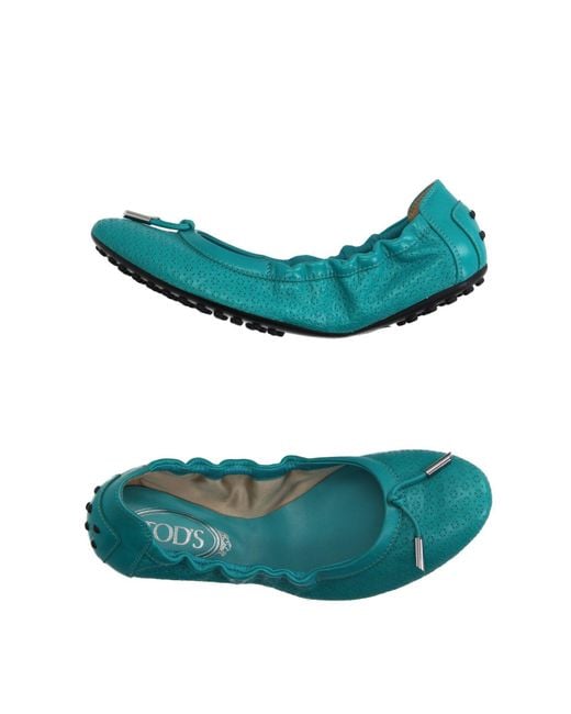 Tod's Green Ballet Flats