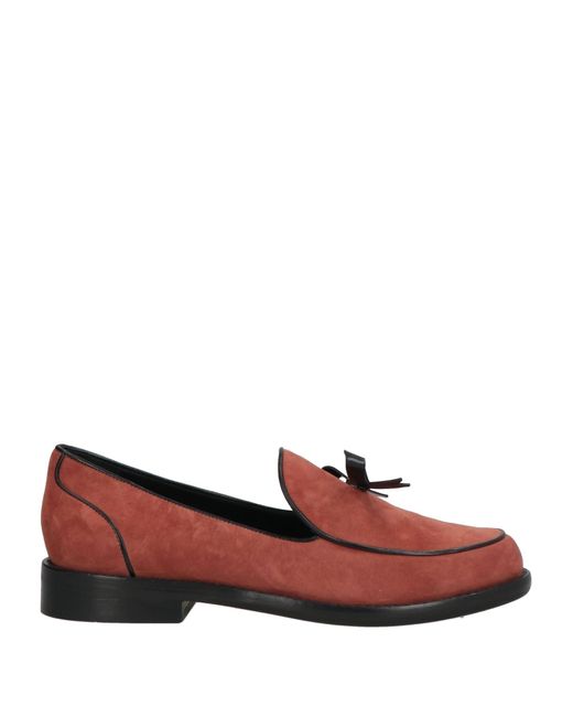 Fabrizio Viti Red Loafers Leather
