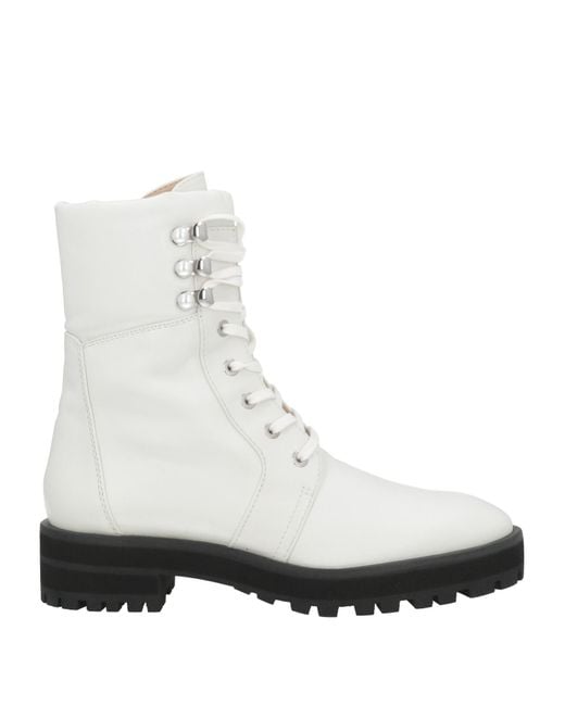 Stuart Weitzman White Ankle Boots