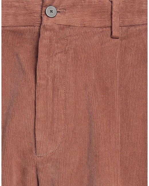 Cellar Door Brown Pants Cotton, Elastane for men