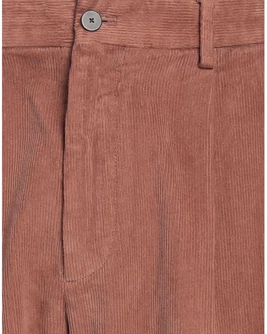 Cellar Door Brown Pants Cotton, Elastane for men