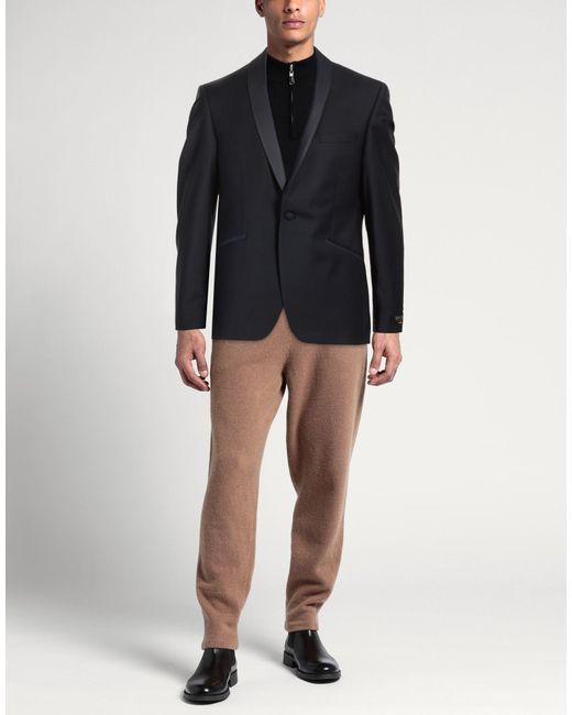 DIGEL Black Blazer Virgin Wool, Polyamide, Elastane for men
