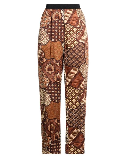 Laurence Bras Brown Pants Cupro, Linen, Modal