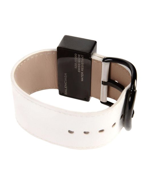 Balenciaga Leder Armbanduhr in Weiß für Herren | Lyst DE