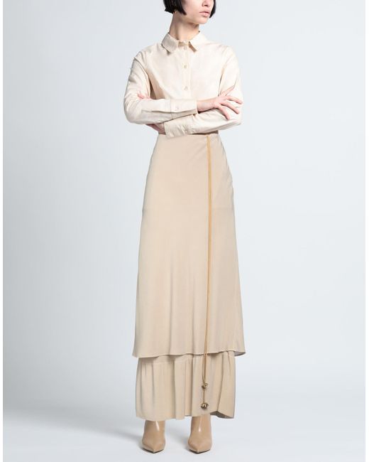Quira Natural Maxi Skirt Silk