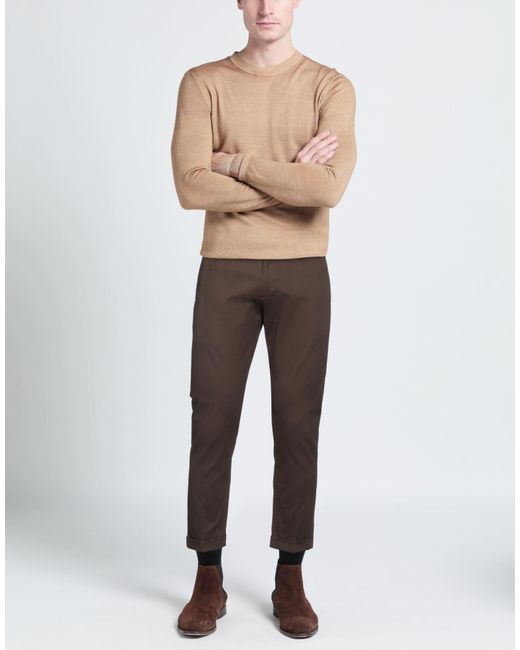 GOLDEN CRAFT 1957 Brown Pants Cotton, Elastane for men