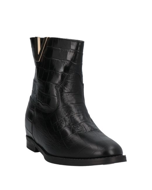 CHAMP DE FLEURS® Black Ankle Boots
