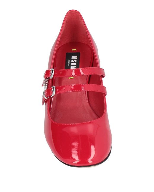 MSGM Red Pumps Textile Fibers