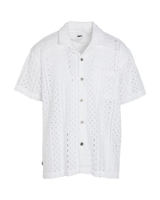 Obey White Shirt Cotton for men
