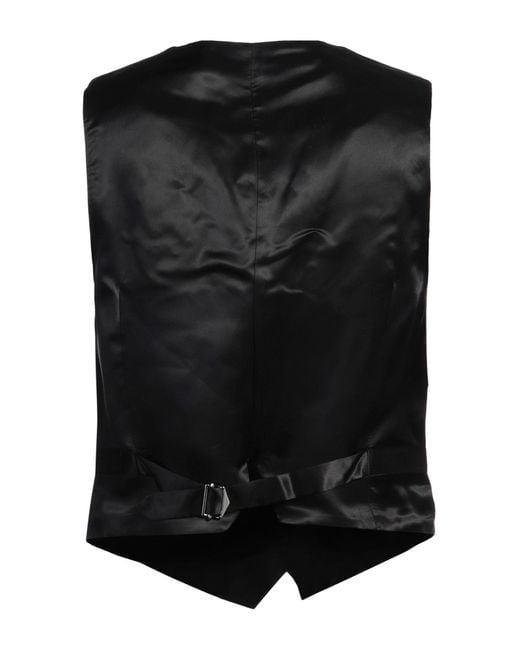 Sandro Black Tailored Vest Polyester, Wool, Elastane