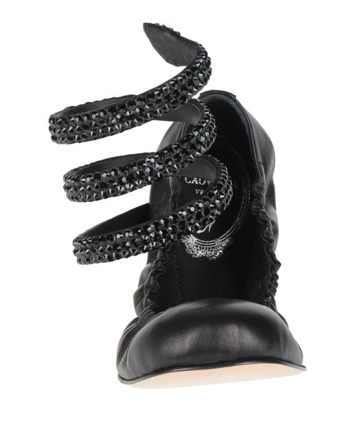 Rene Caovilla Black Ballet Flats