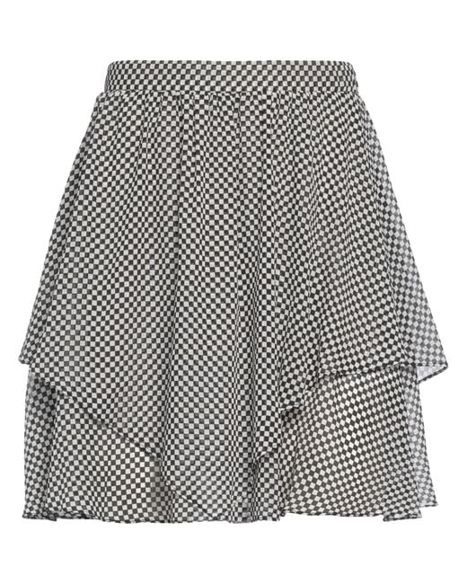 Patrizia Pepe Gray Mini Skirt Polyester