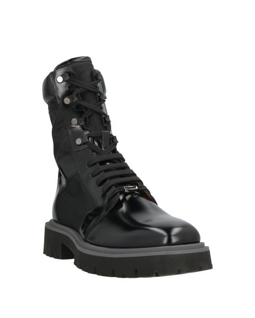 Ferragamo Black Ankle Boots Calfskin, Textile Fibers for men