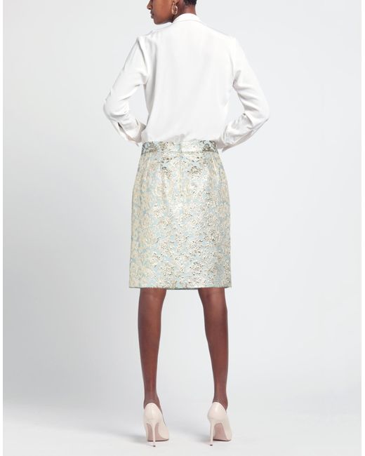 Dolce & Gabbana White Midi Skirt
