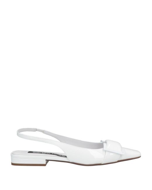 Sergio Rossi White Ballet Flats